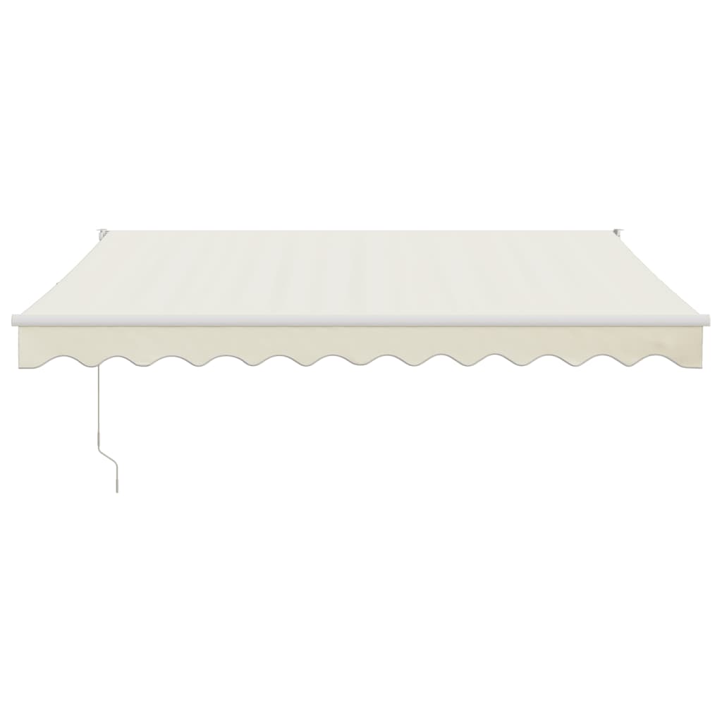 Markise Einziehbar Creme 3,5x2,5 m Stoff und Aluminium