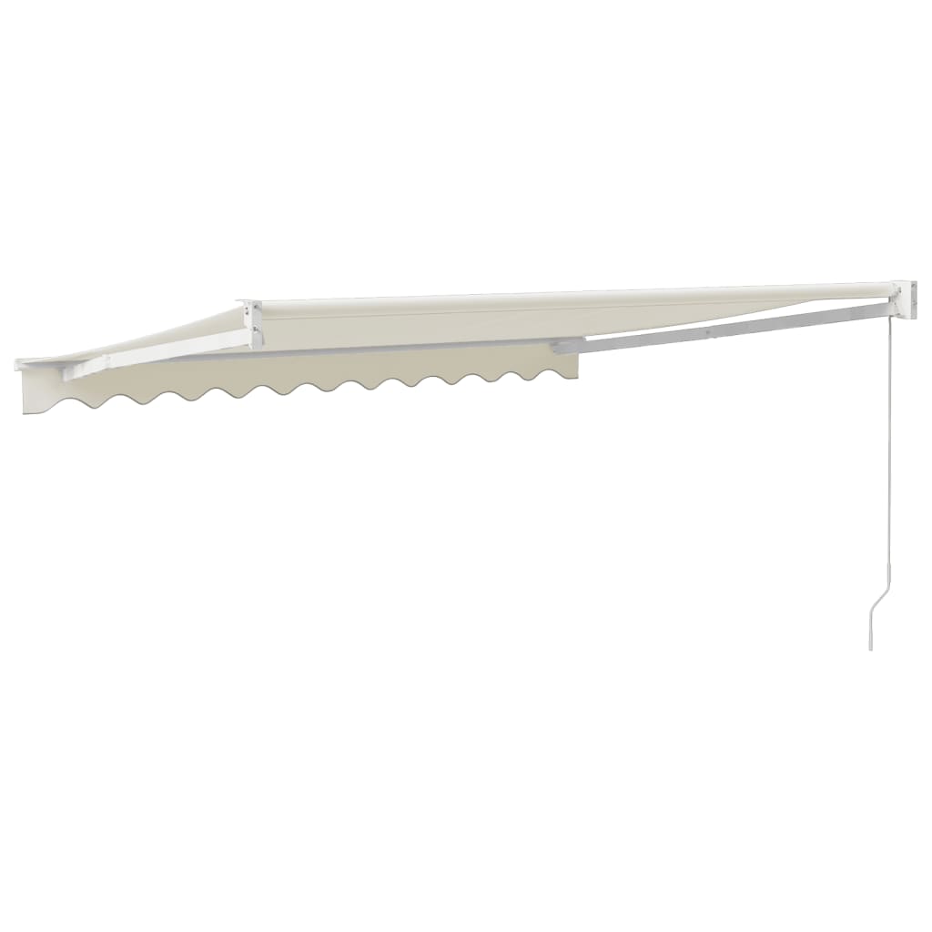 Markise Einziehbar Creme 3,5x2,5 m Stoff und Aluminium