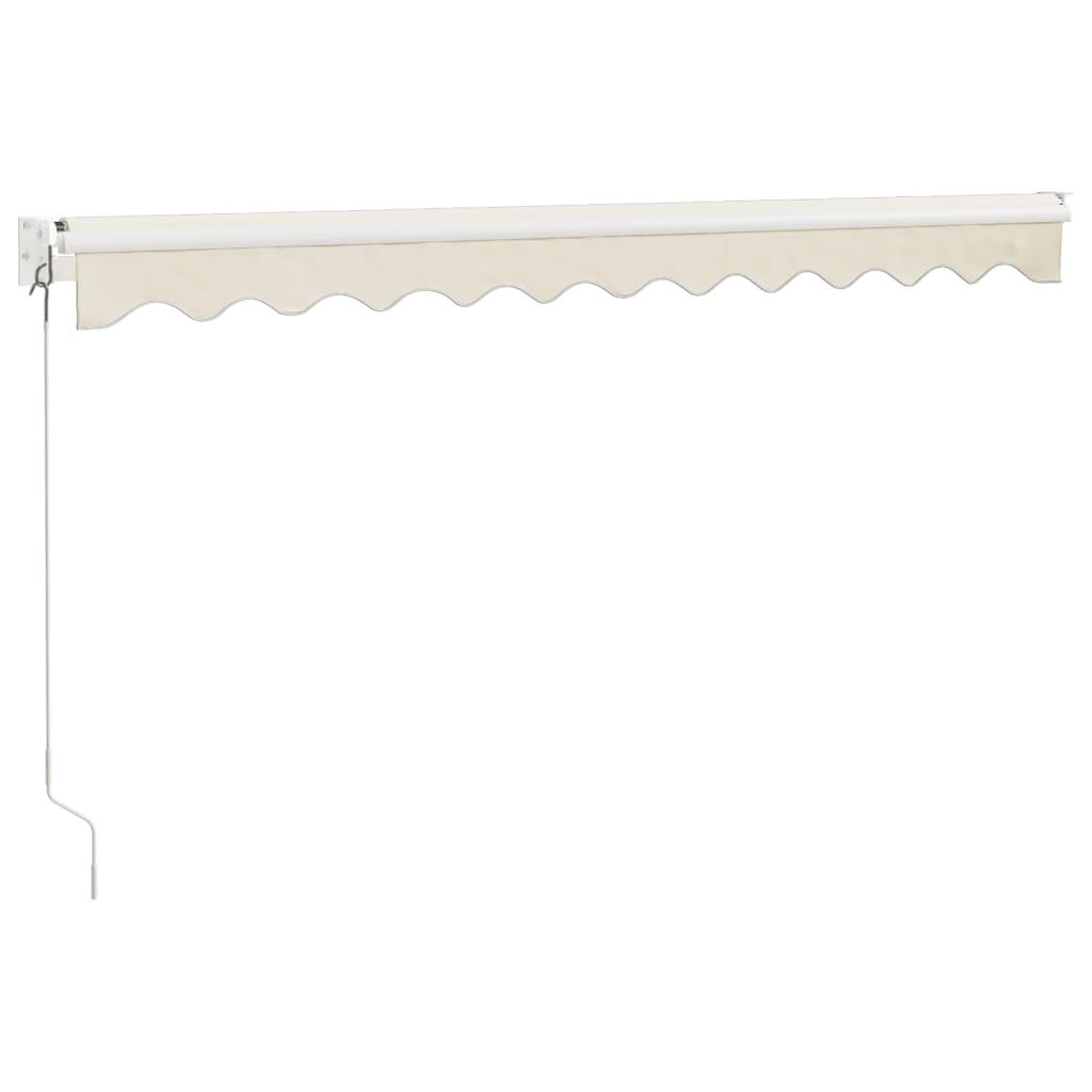 Markise Einziehbar Creme 3,5x2,5 m Stoff und Aluminium