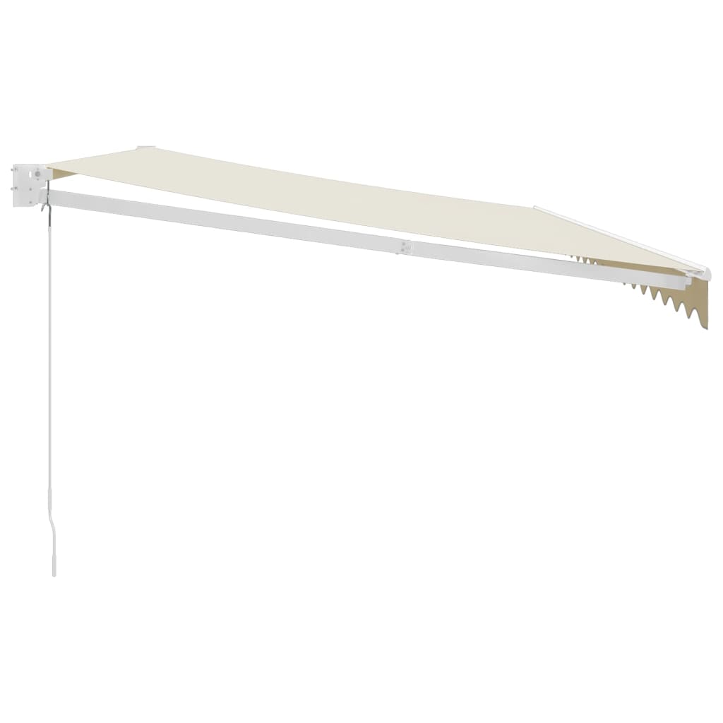 Markise Einziehbar Creme 5x3 m Stoff und Aluminium