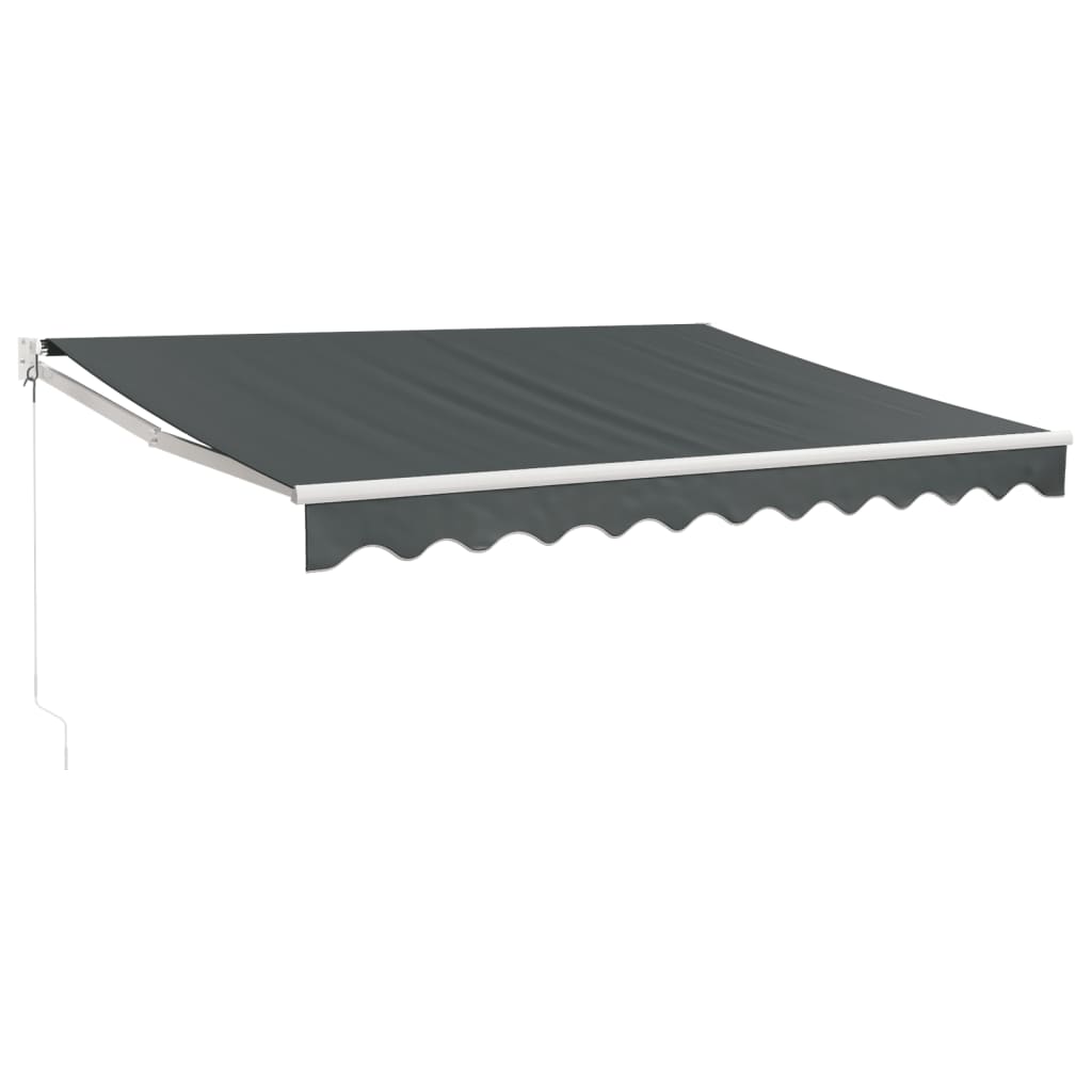 Markise Einziehbar Anthrazit 3x2,5 m Stoff und Aluminium