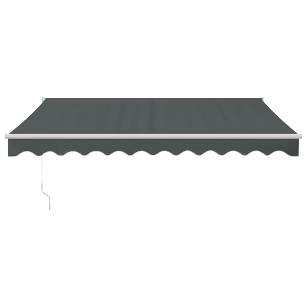 Markise Einziehbar Anthrazit 3x2,5 m Stoff und Aluminium