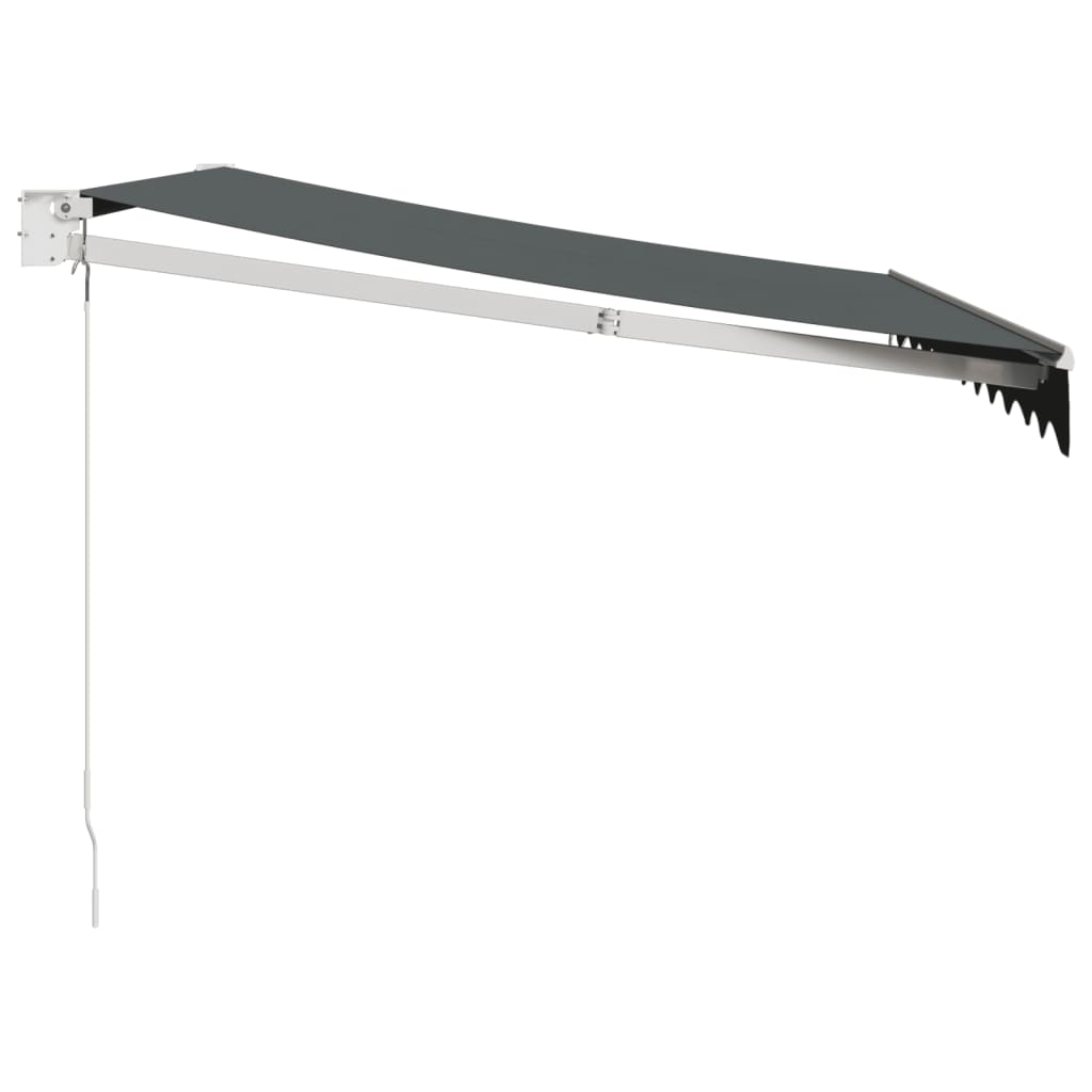 Markise Einziehbar Anthrazit 3x2,5 m Stoff und Aluminium