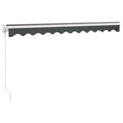 Markise Einziehbar Anthrazit 3x2,5 m Stoff und Aluminium