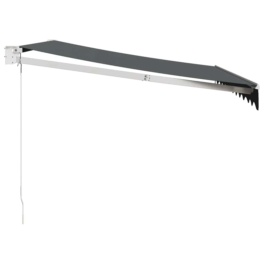 Markise Einziehbar Anthrazit 3,5x2,5 m Stoff und Aluminium