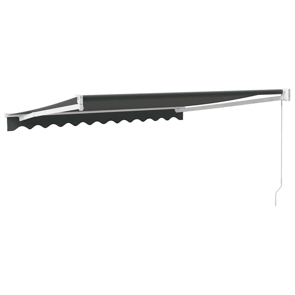 Markise Einziehbar Anthrazit 3,5x2,5 m Stoff und Aluminium
