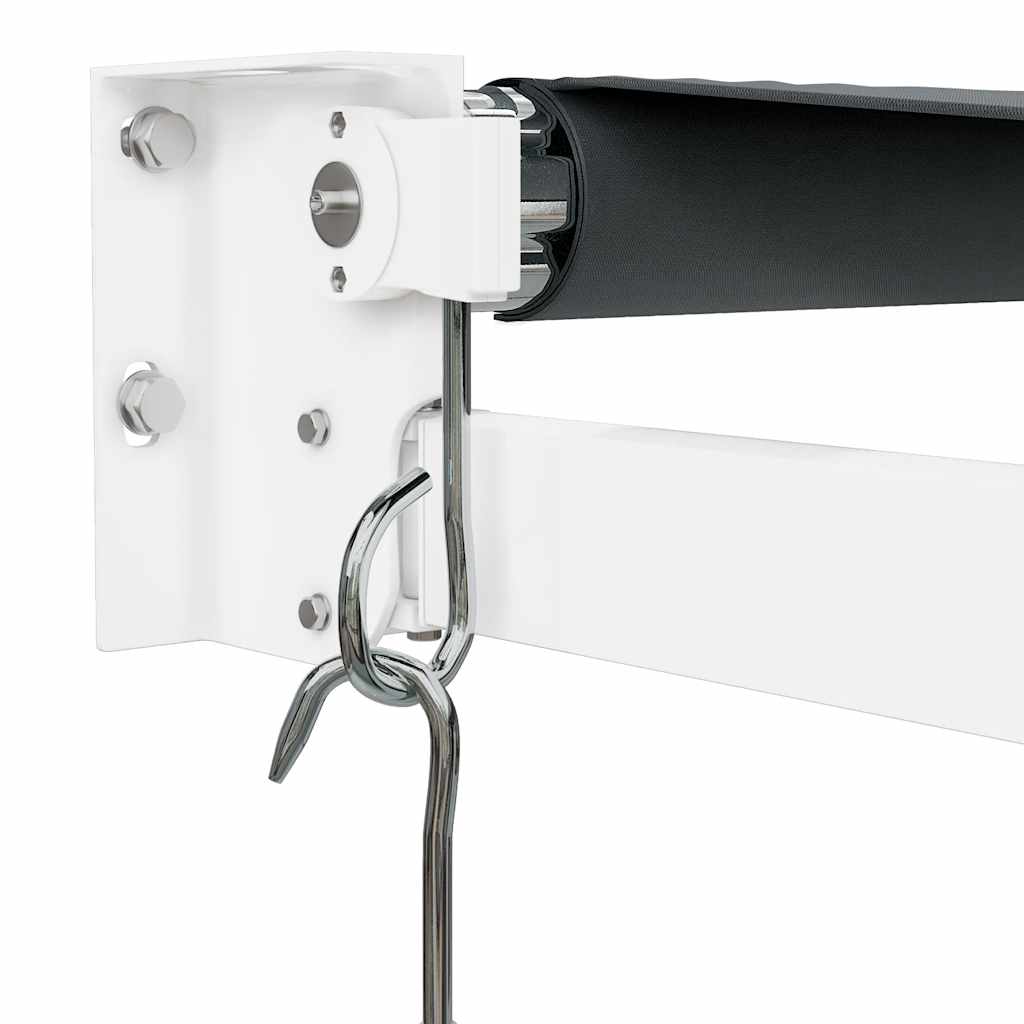 Markise Einziehbar Anthrazit 3,5x2,5 m Stoff und Aluminium