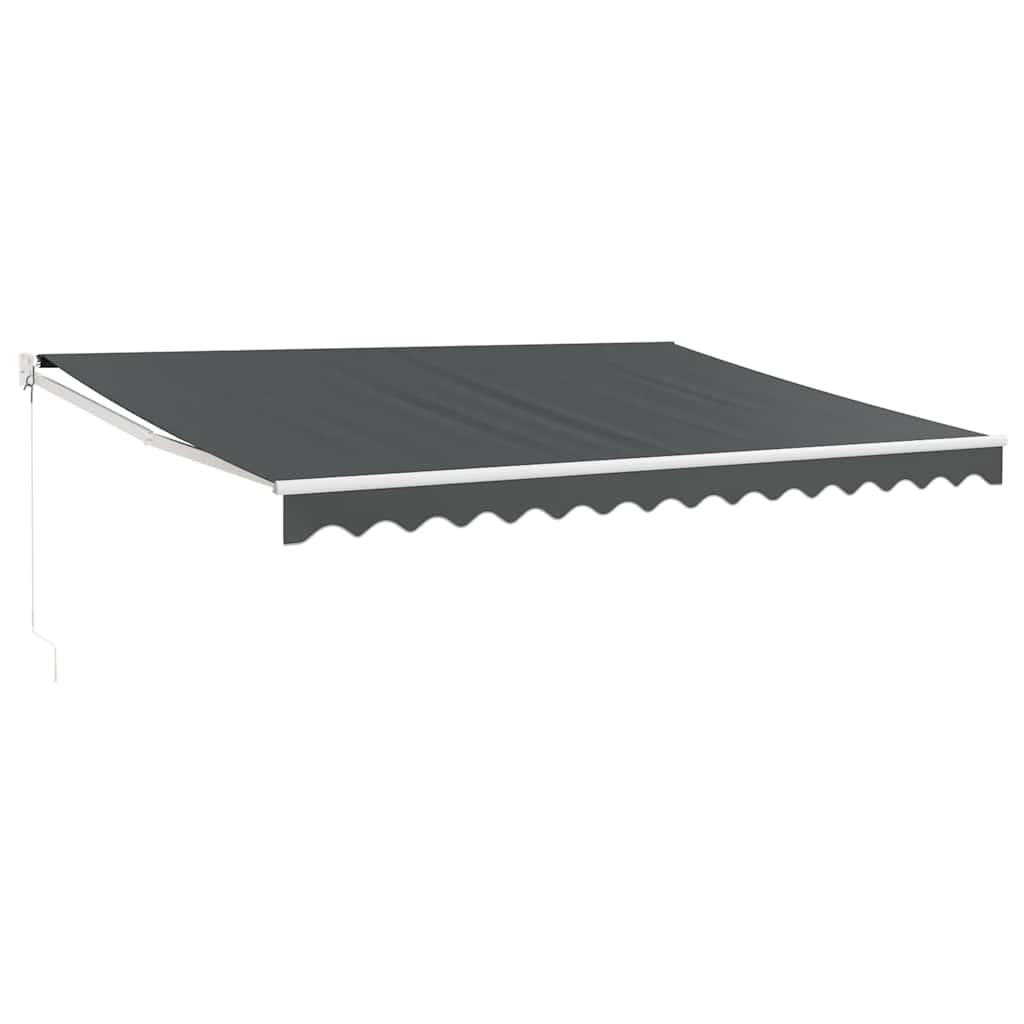 Markise Einziehbar Anthrazit 4,5x3 m Stoff und Aluminium