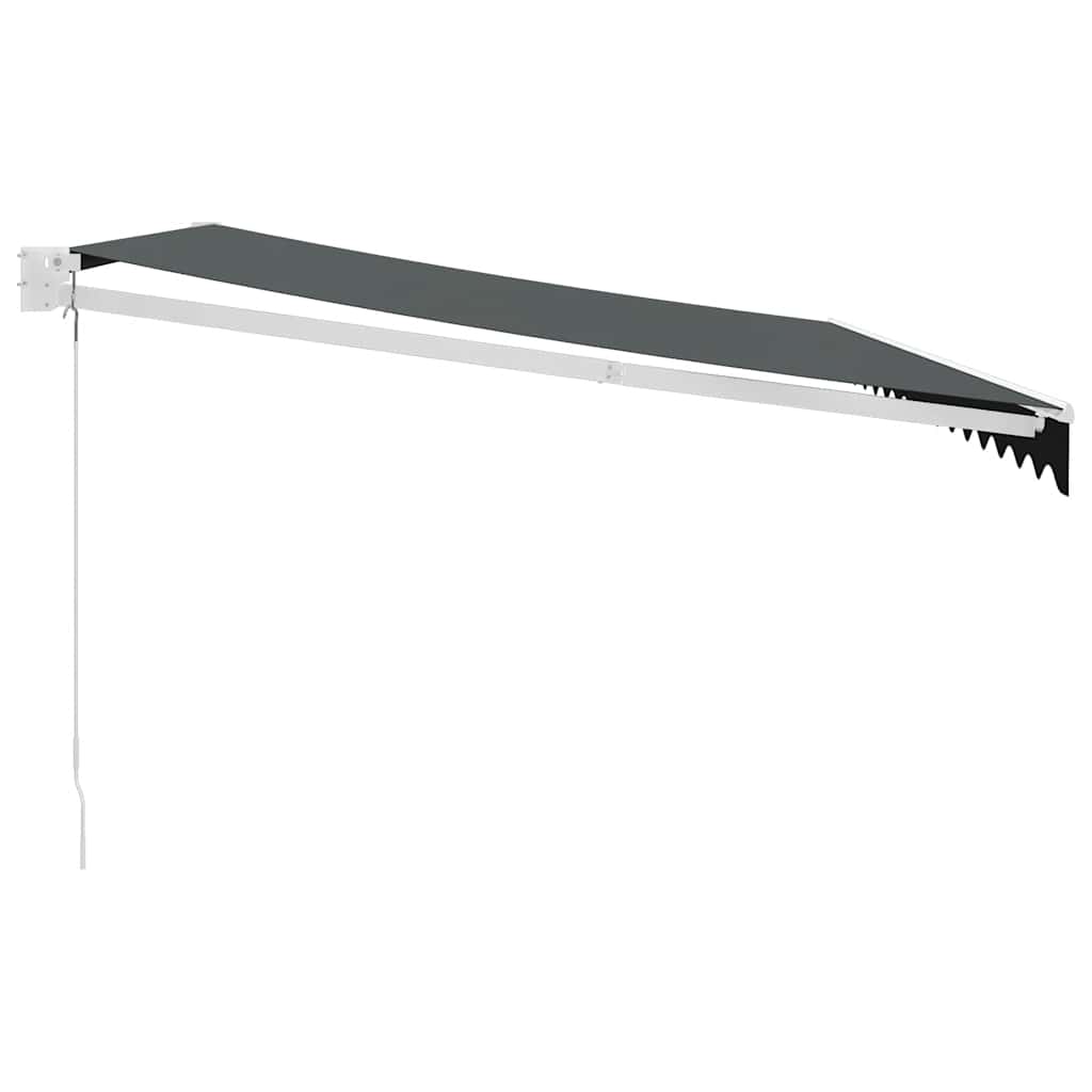 Markise Einziehbar Anthrazit 4,5x3 m Stoff und Aluminium