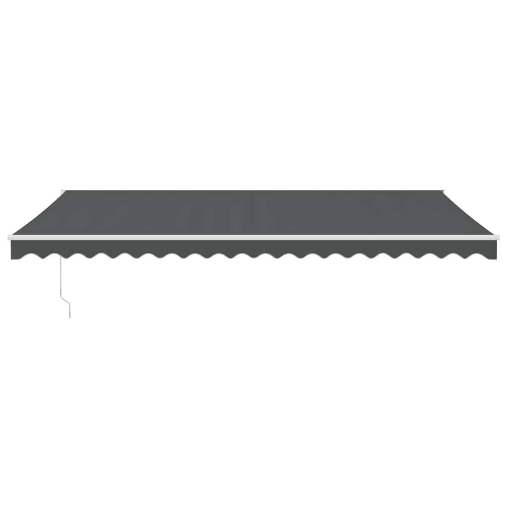 Markise Einziehbar Anthrazit 5x3 m Stoff und Aluminium