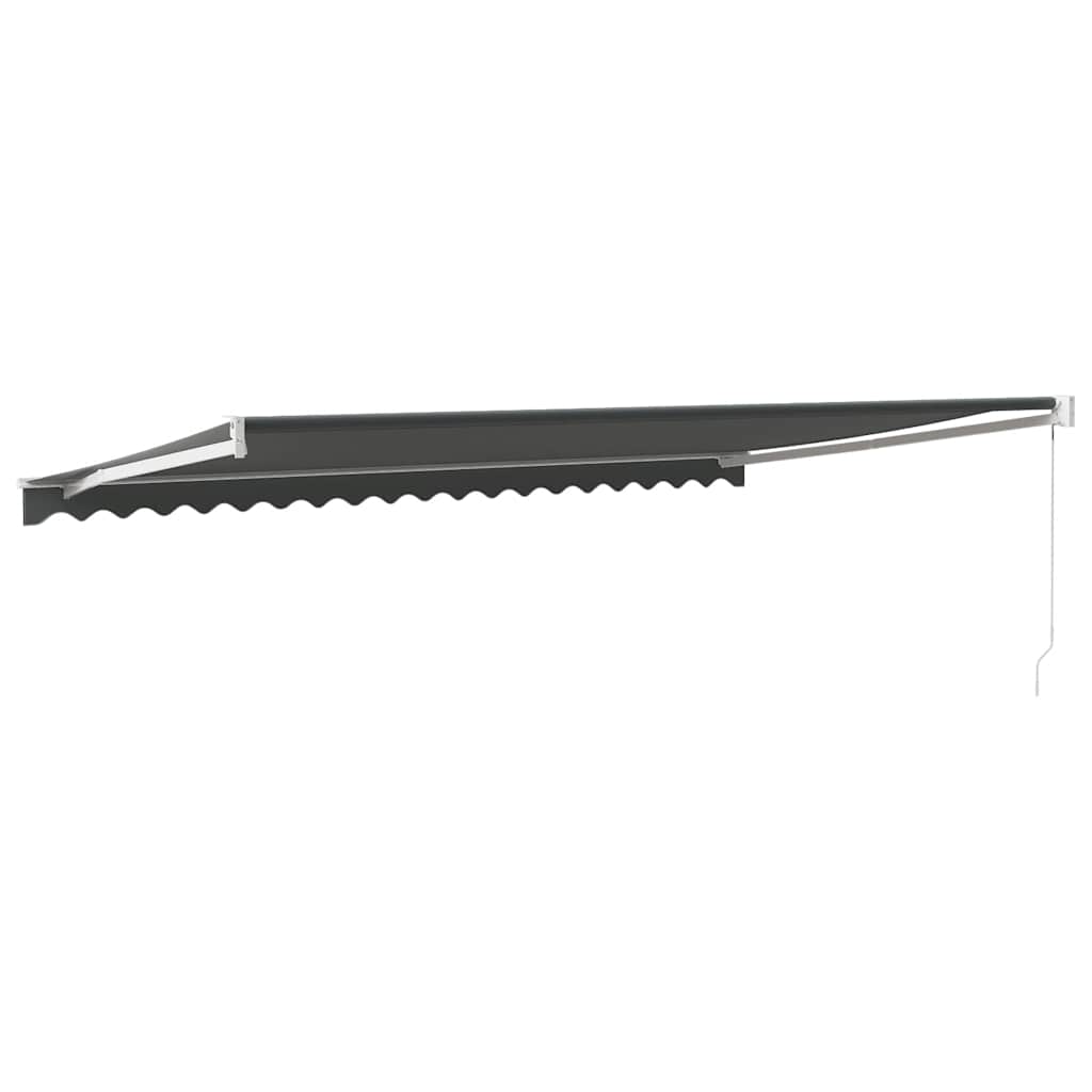 Markise Einziehbar Anthrazit 5x3 m Stoff und Aluminium
