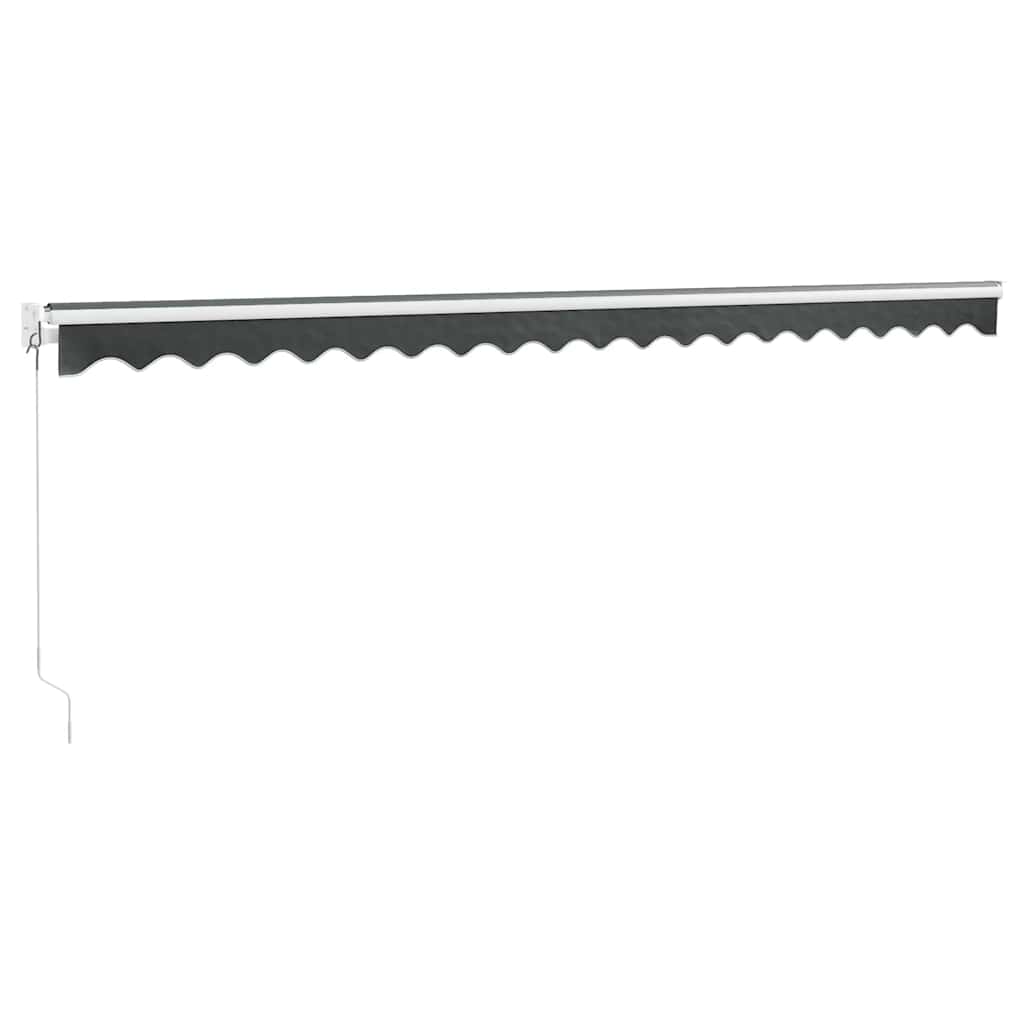Markise Einziehbar Anthrazit 5x3 m Stoff und Aluminium