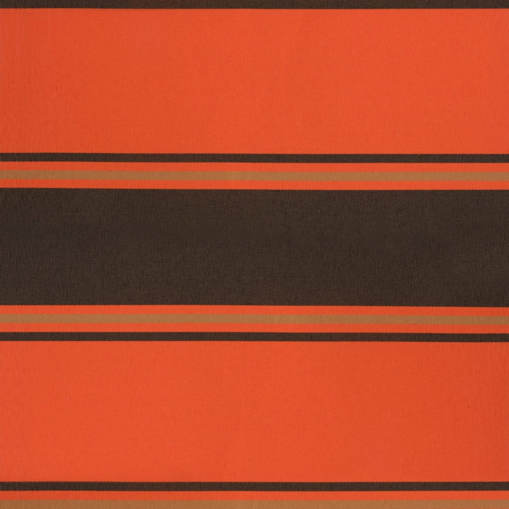 Markise Einziehbar Orange und Braun 3x2,5 m Stoff und Aluminium
