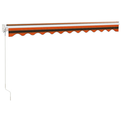 Manuelle Markise 3,5 x 2,5 m Orange-Braun waagerecht gestreift