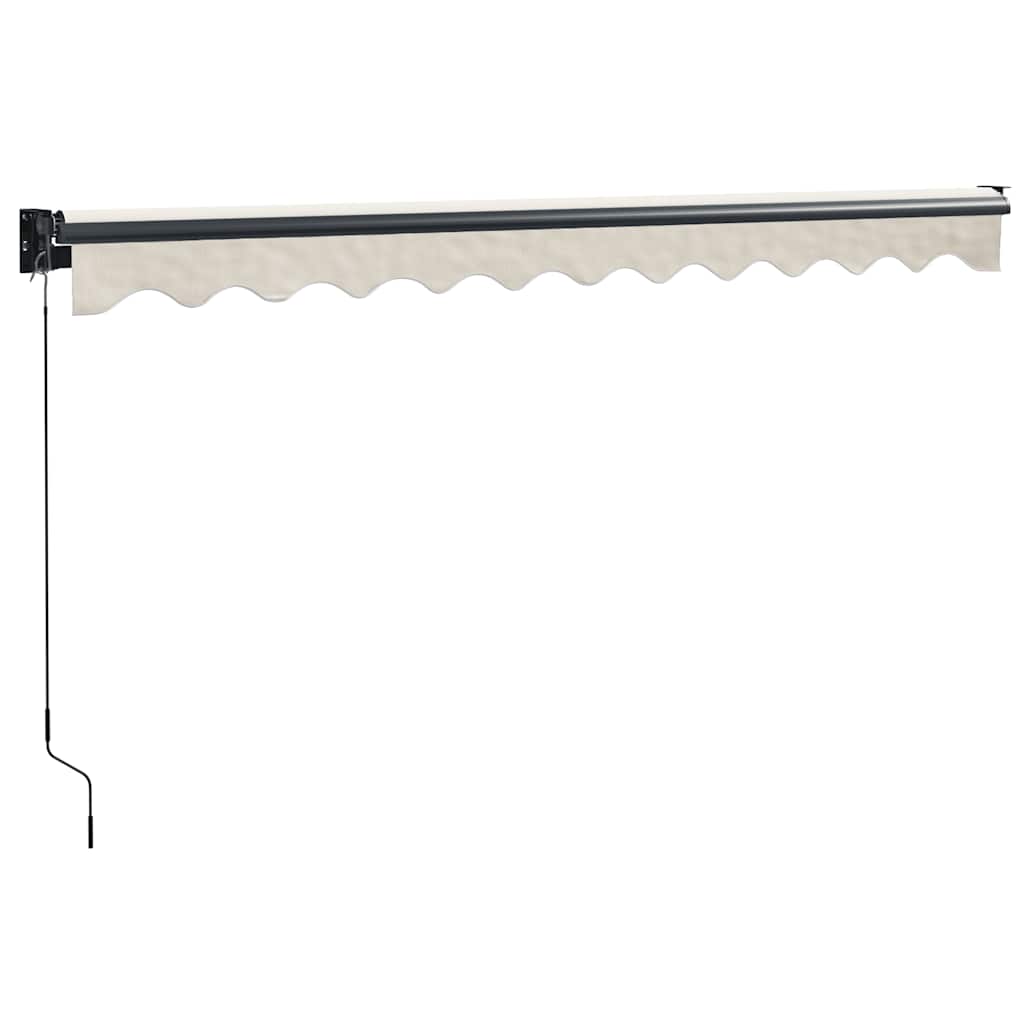 Markise Einziehbar Creme 3x2,5 m Stoff und Aluminium