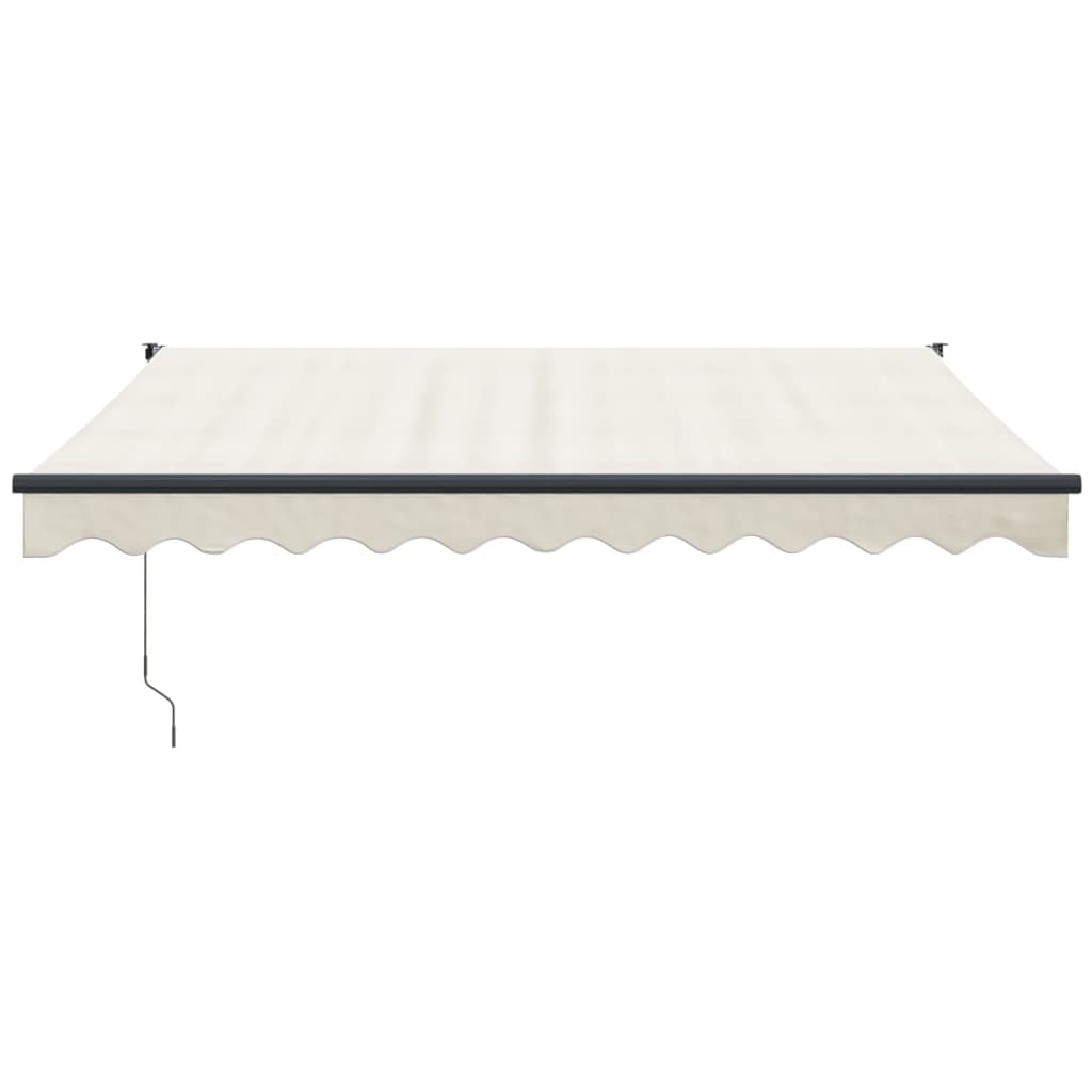 Markise Einziehbar Creme 3,5x2,5 m Stoff und Aluminium
