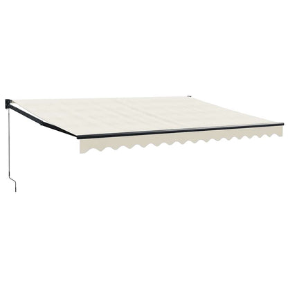 Markise Einziehbar Creme 4x3 m Stoff und Aluminium