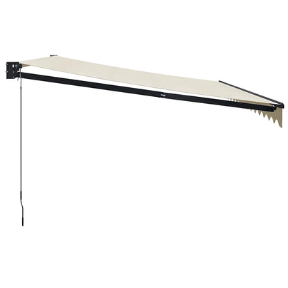 Markise Einziehbar Creme 4x3 m Stoff und Aluminium