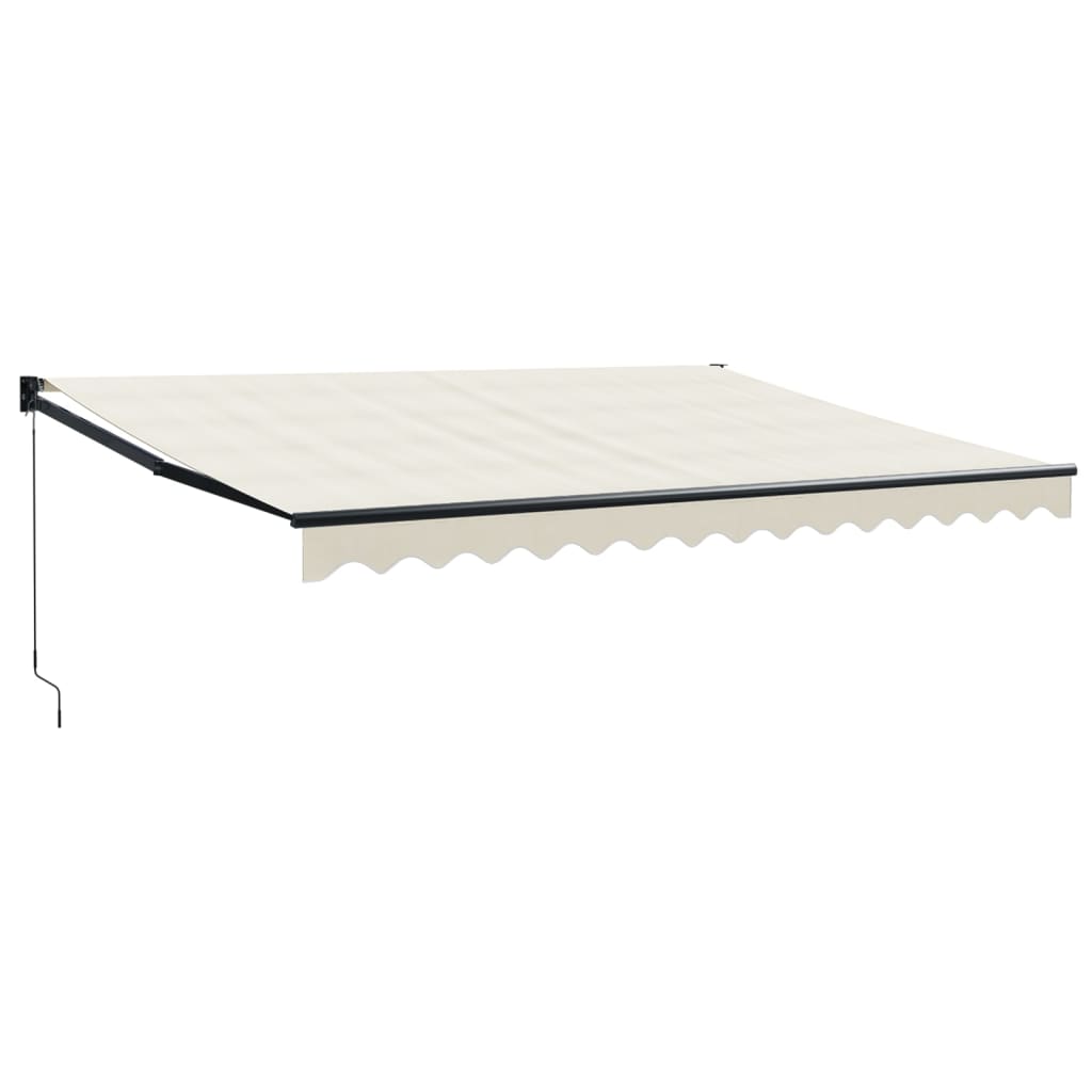Markise Einziehbar Creme 4,5x3 m Stoff und Aluminium