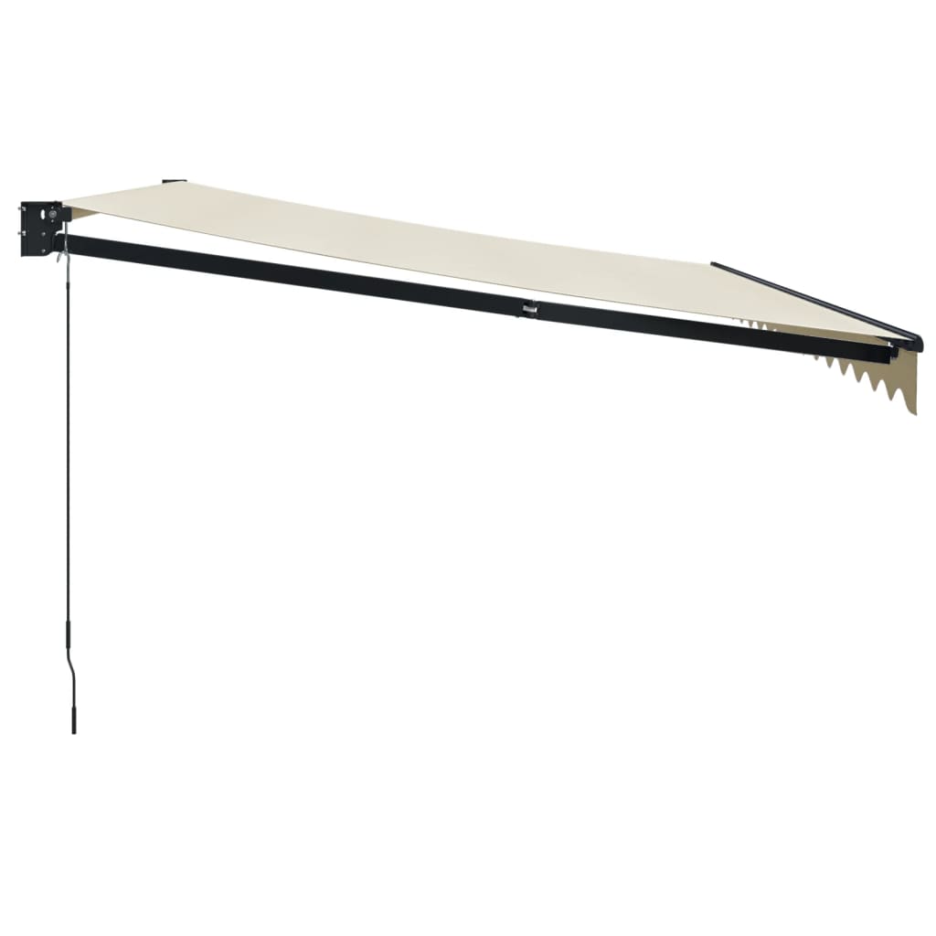 Markise Einziehbar Creme 4,5x3 m Stoff und Aluminium