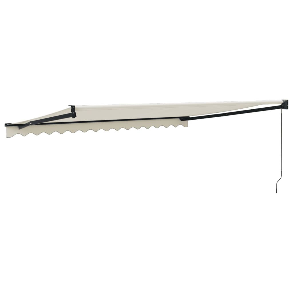 Markise Einziehbar Creme 4,5x3 m Stoff und Aluminium