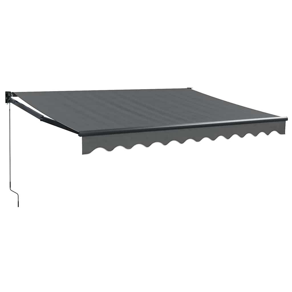 Markise Einziehbar Anthrazit 3x2,5 m Stoff und Aluminium