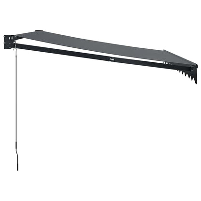 Markise Einziehbar Anthrazit 3x2,5 m Stoff und Aluminium