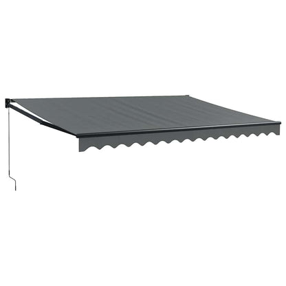 Markise Einziehbar Anthrazit 4x3 m Stoff und Aluminium