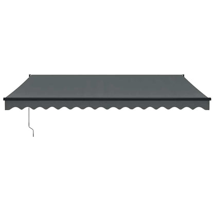 Markise Einziehbar Anthrazit 4x3 m Stoff und Aluminium