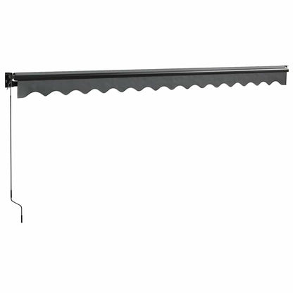 Markise Einziehbar Anthrazit 4x3 m Stoff und Aluminium
