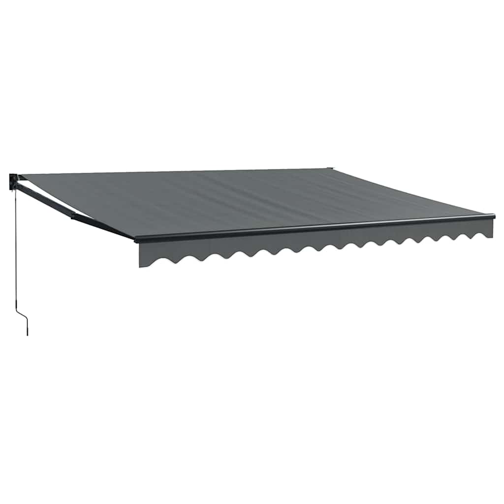 Markise Einziehbar Anthrazit 4,5x3 m Stoff und Aluminium