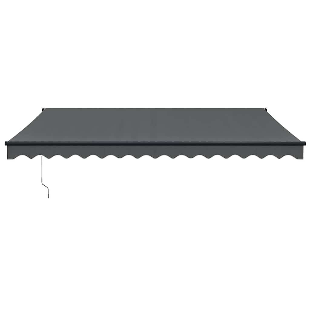 Markise Einziehbar Anthrazit 4,5x3 m Stoff und Aluminium