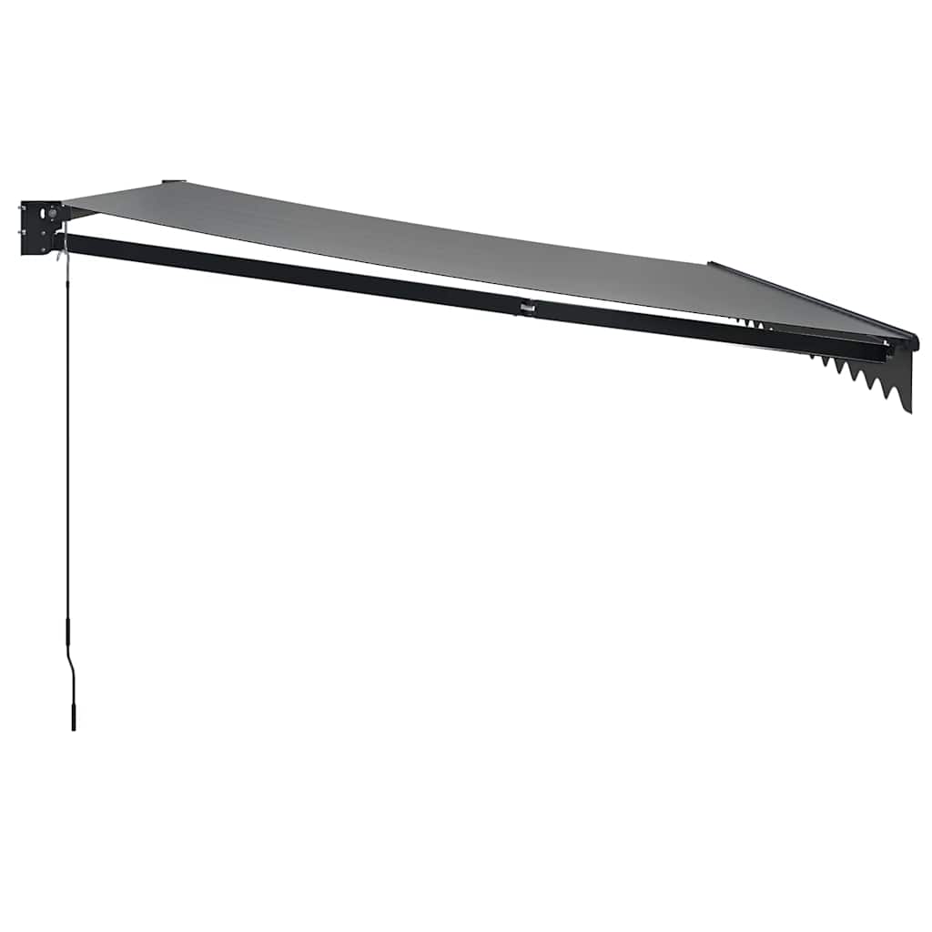 Markise Einziehbar Anthrazit 4,5x3 m Stoff und Aluminium