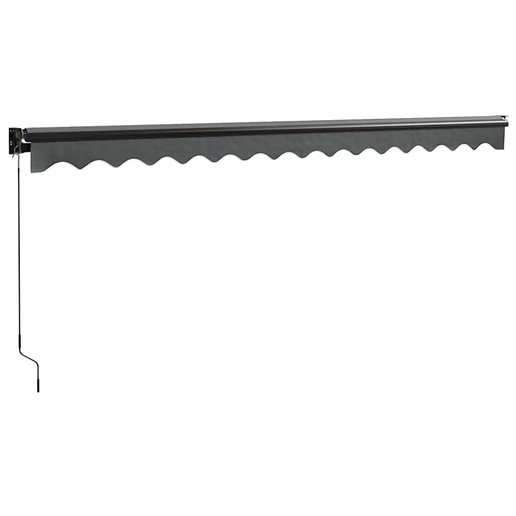 Markise Einziehbar Anthrazit 4,5x3 m Stoff und Aluminium