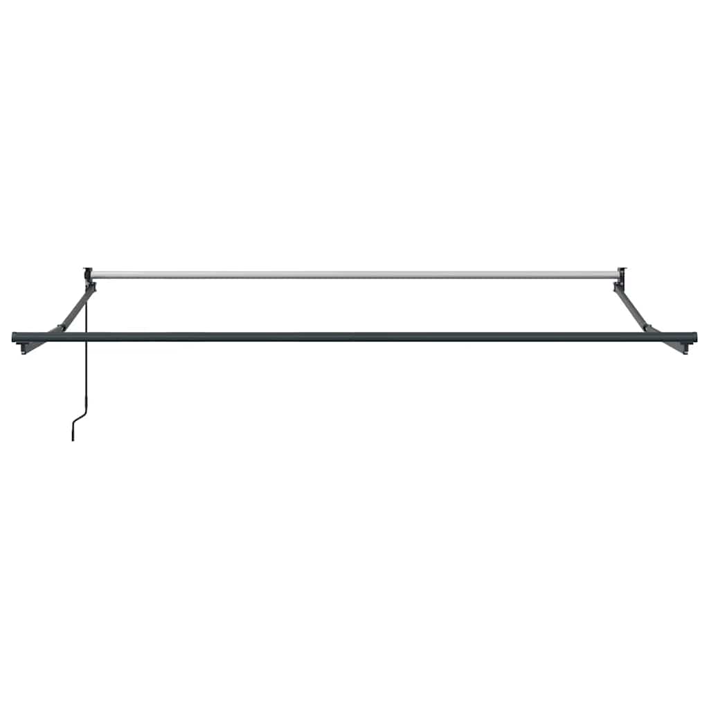 Markise Einziehbar Orange und Braun 3x2,5 m Stoff und Aluminium