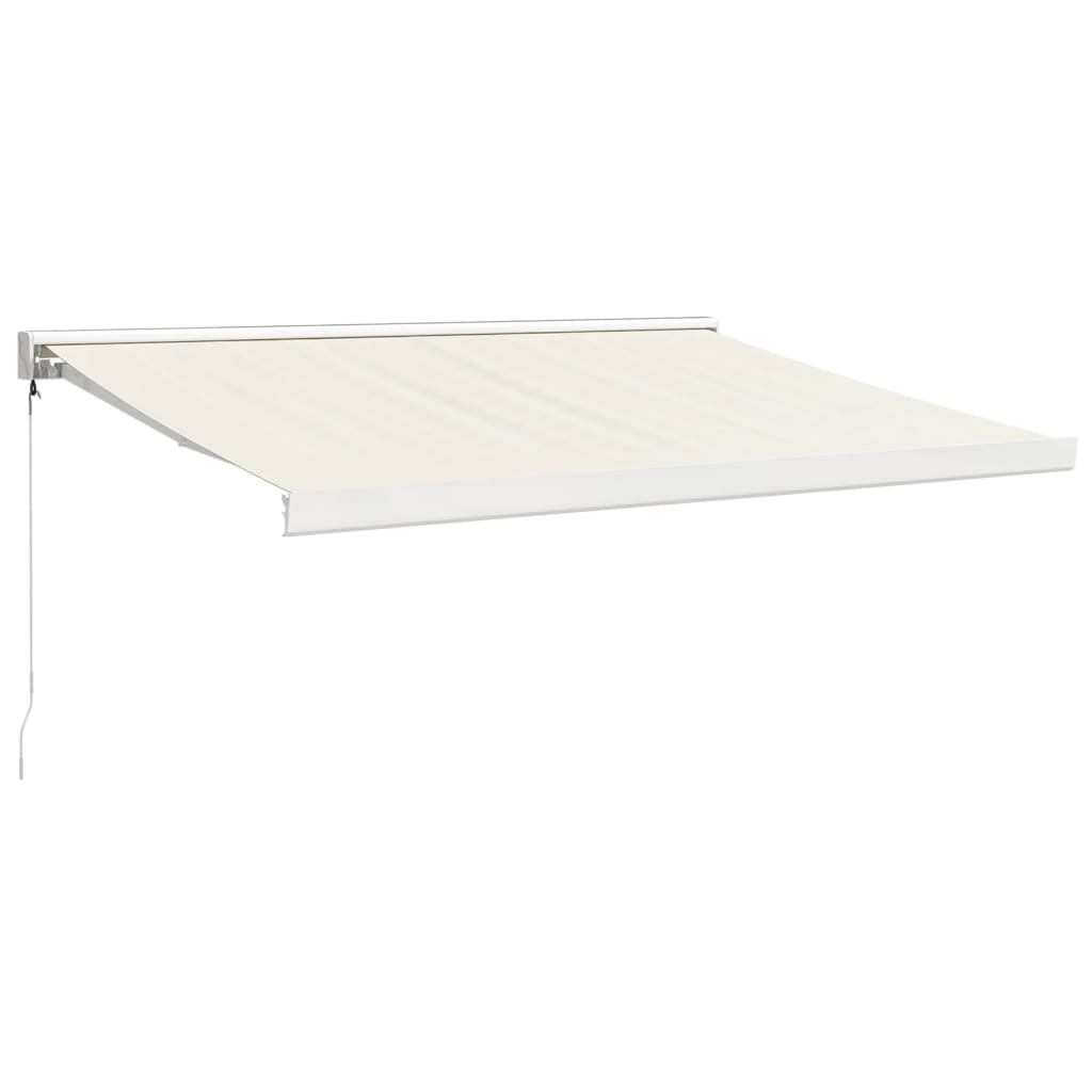 Markise Einziehbar Creme 3,5x2,5 m Stoff und Aluminium
