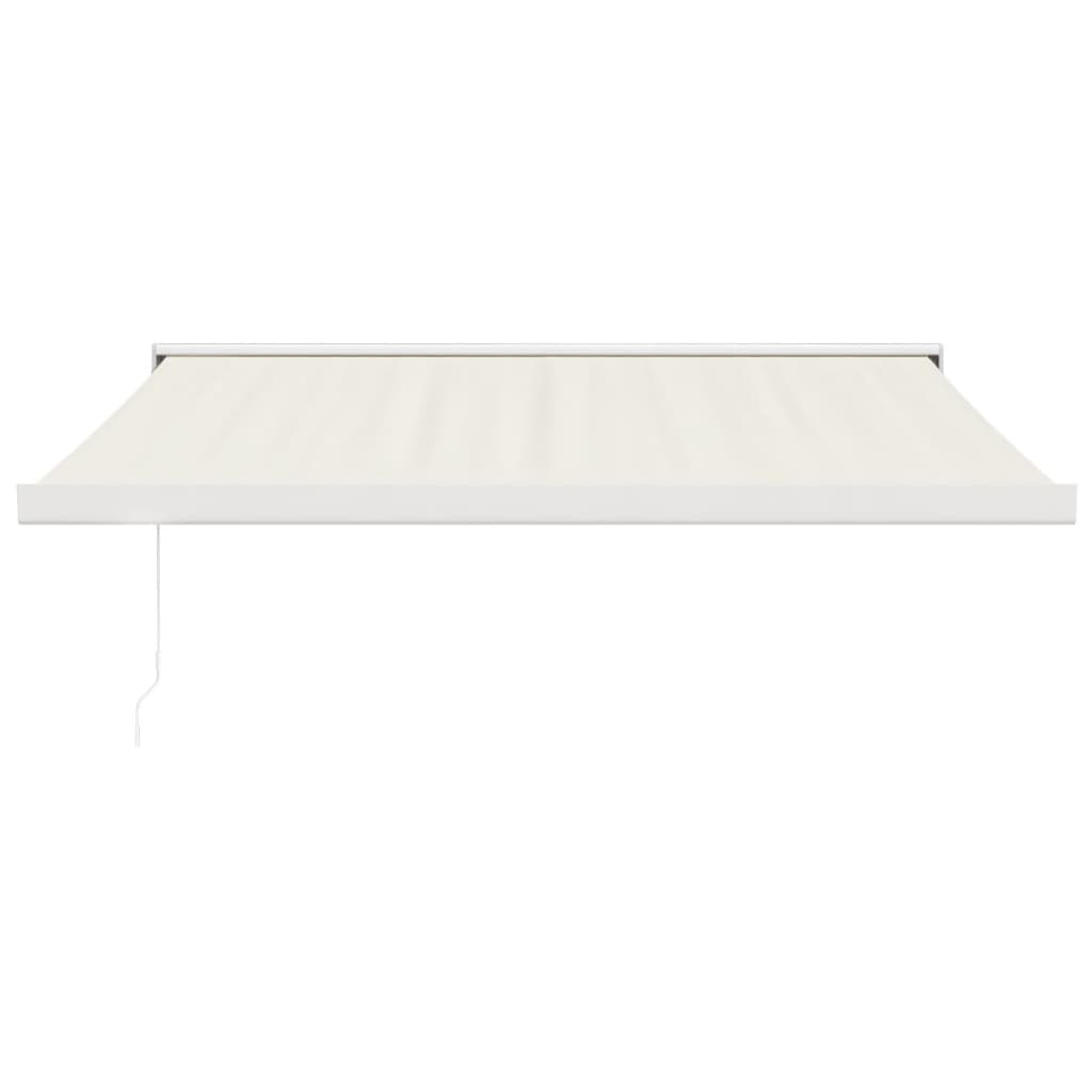 Markise Einziehbar Creme 3,5x2,5 m Stoff und Aluminium