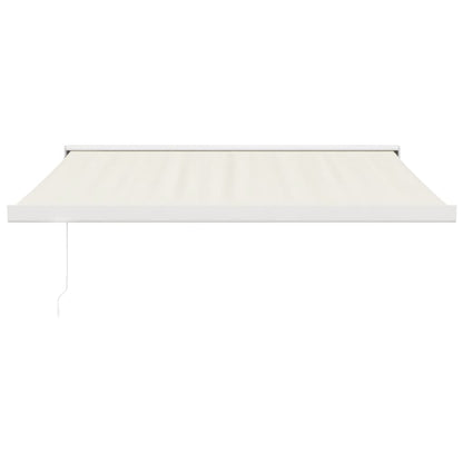 Markise Einziehbar Creme 3,5x2,5 m Stoff und Aluminium
