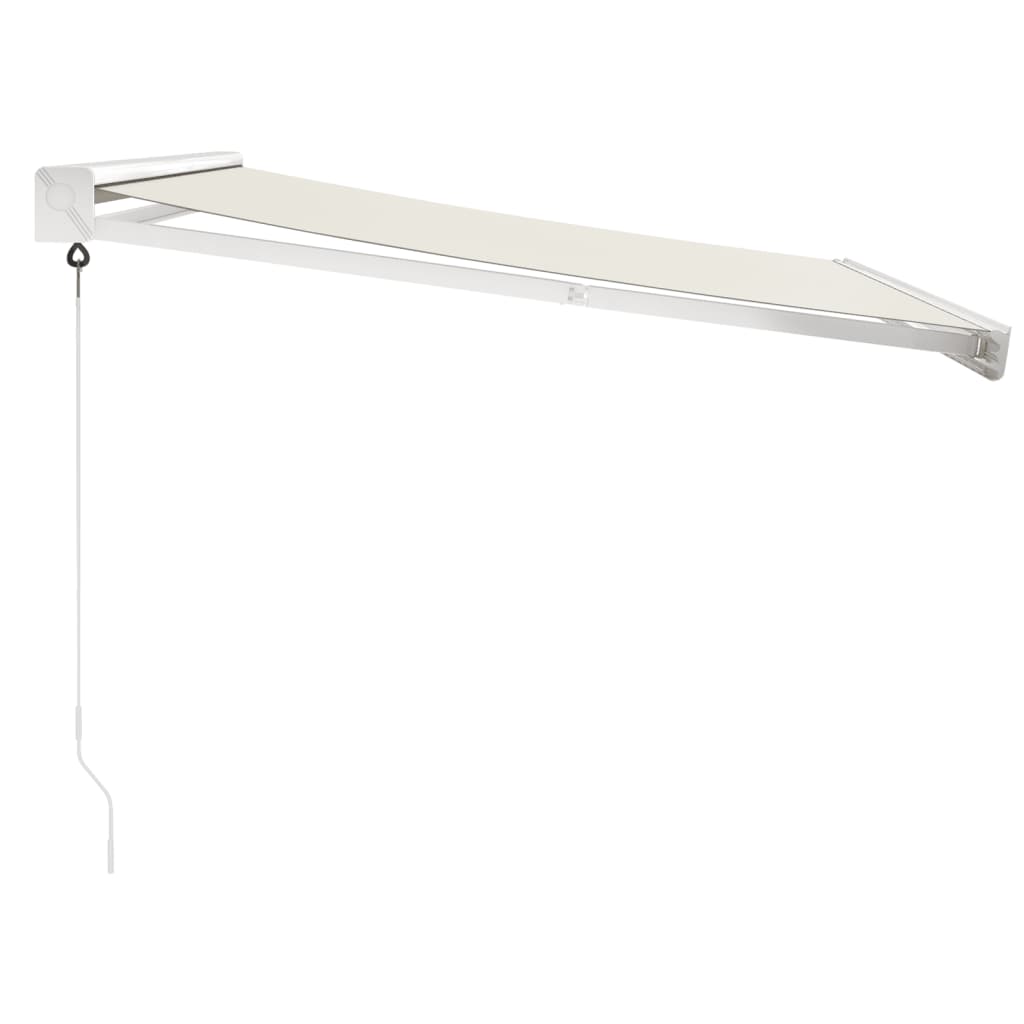 Markise Einziehbar Creme 3,5x2,5 m Stoff und Aluminium