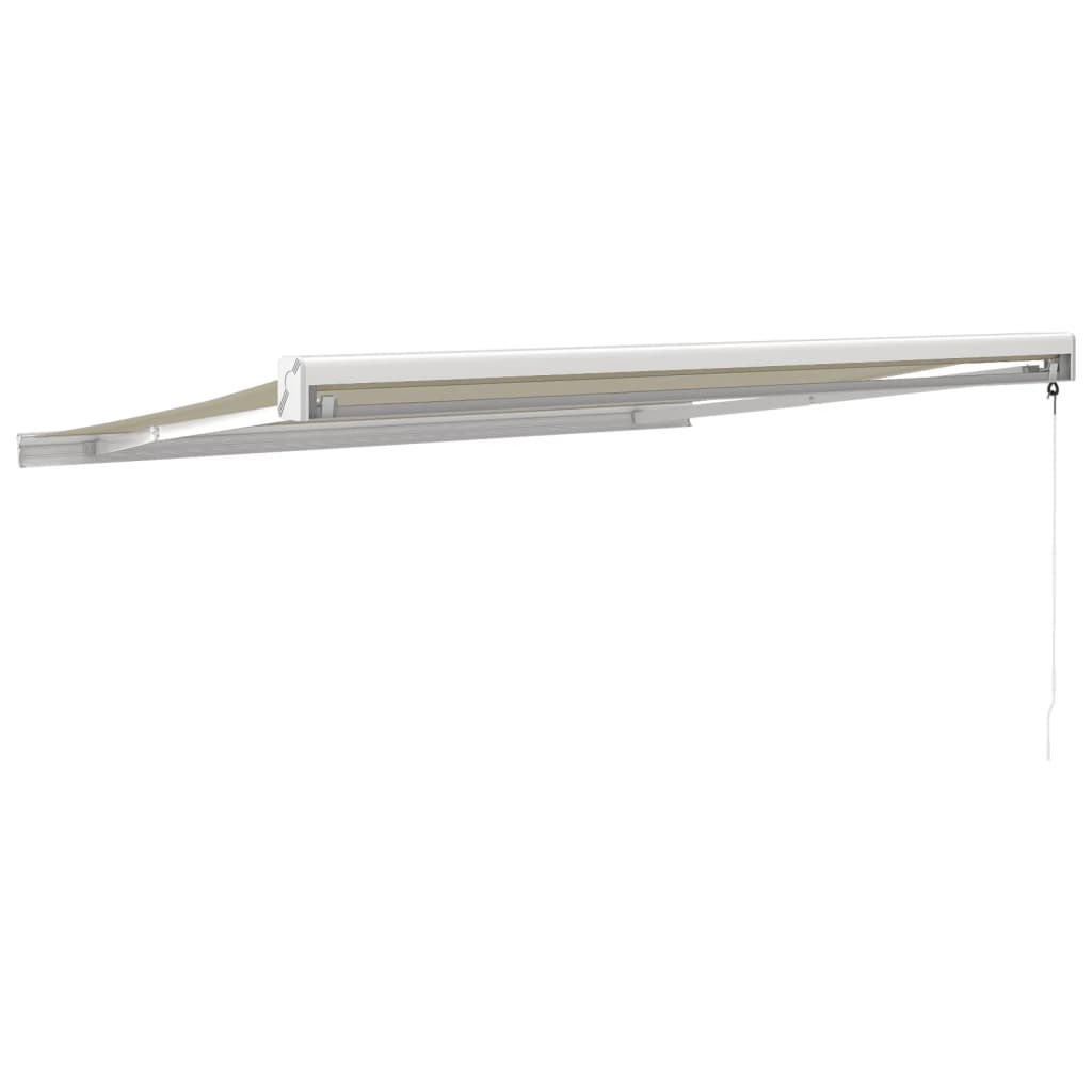 Markise Einziehbar Creme 3,5x2,5 m Stoff und Aluminium