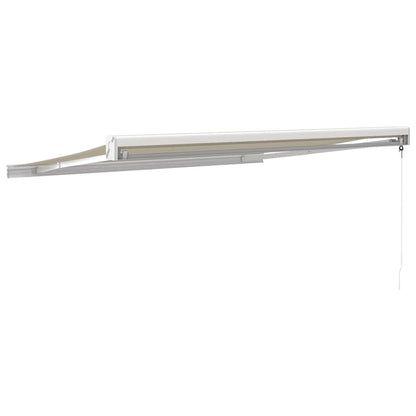 Markise Einziehbar Creme 3,5x2,5 m Stoff und Aluminium
