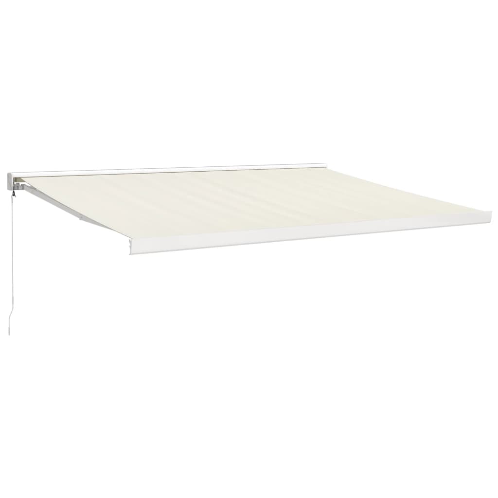 Markise Einziehbar Creme 4,5x3 m Stoff und Aluminium