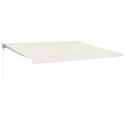 Markise Einziehbar Creme 4,5x3 m Stoff und Aluminium
