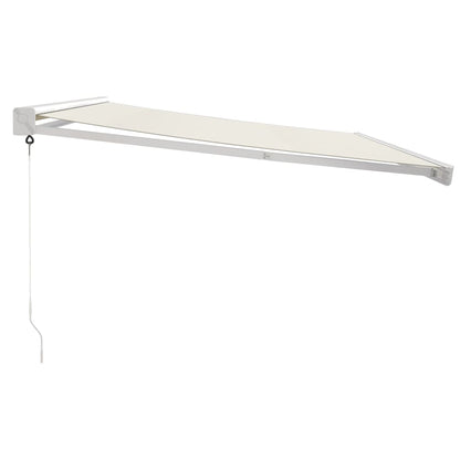 Markise Einziehbar Creme 4,5x3 m Stoff und Aluminium