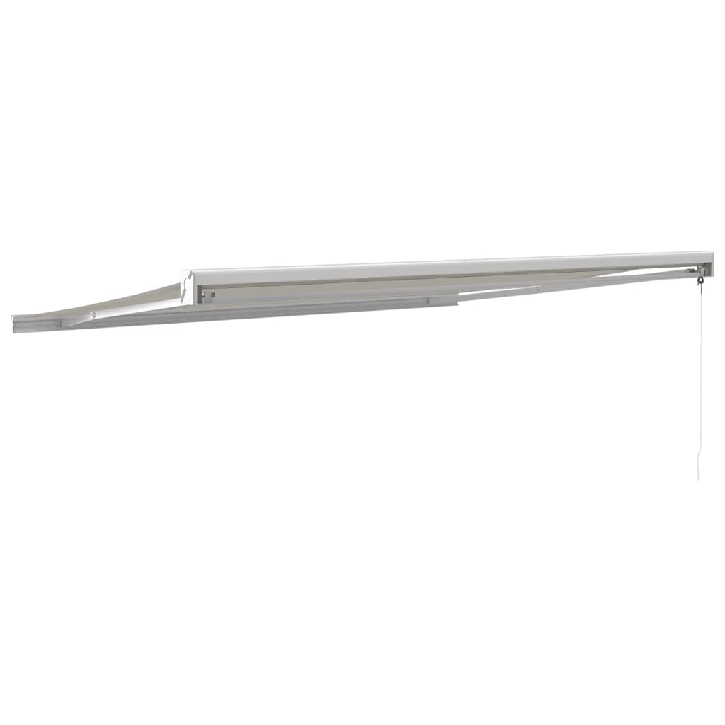 Markise Einziehbar Creme 4,5x3 m Stoff und Aluminium