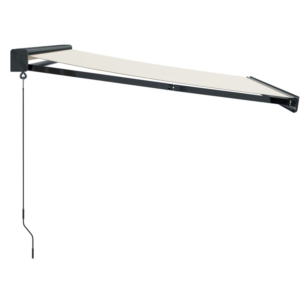 Markise Einziehbar Creme 3,5x2,5 m Stoff und Aluminium