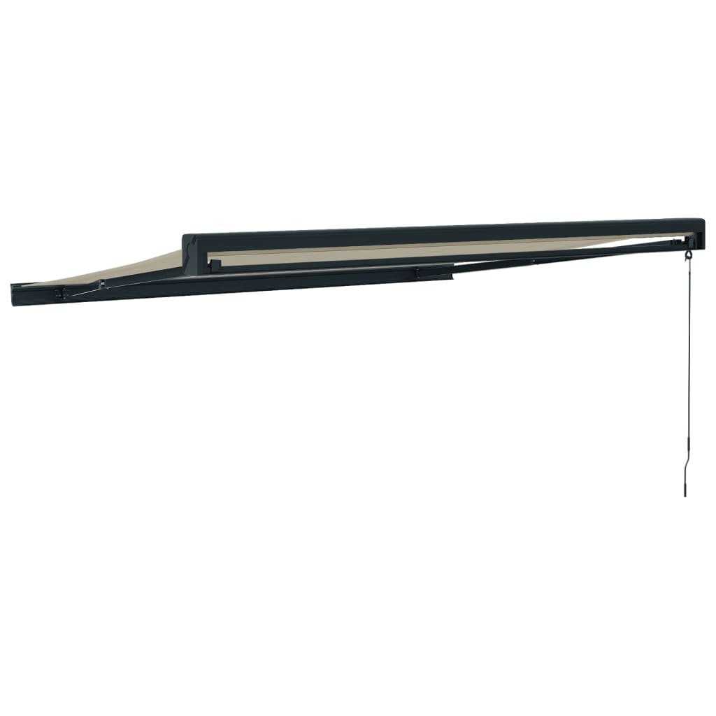 Markise Einziehbar Creme 3,5x2,5 m Stoff und Aluminium