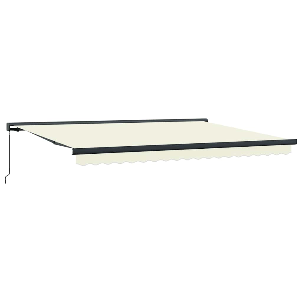 Manuelle Markise 4 x 3 m Creme 100% Polyester