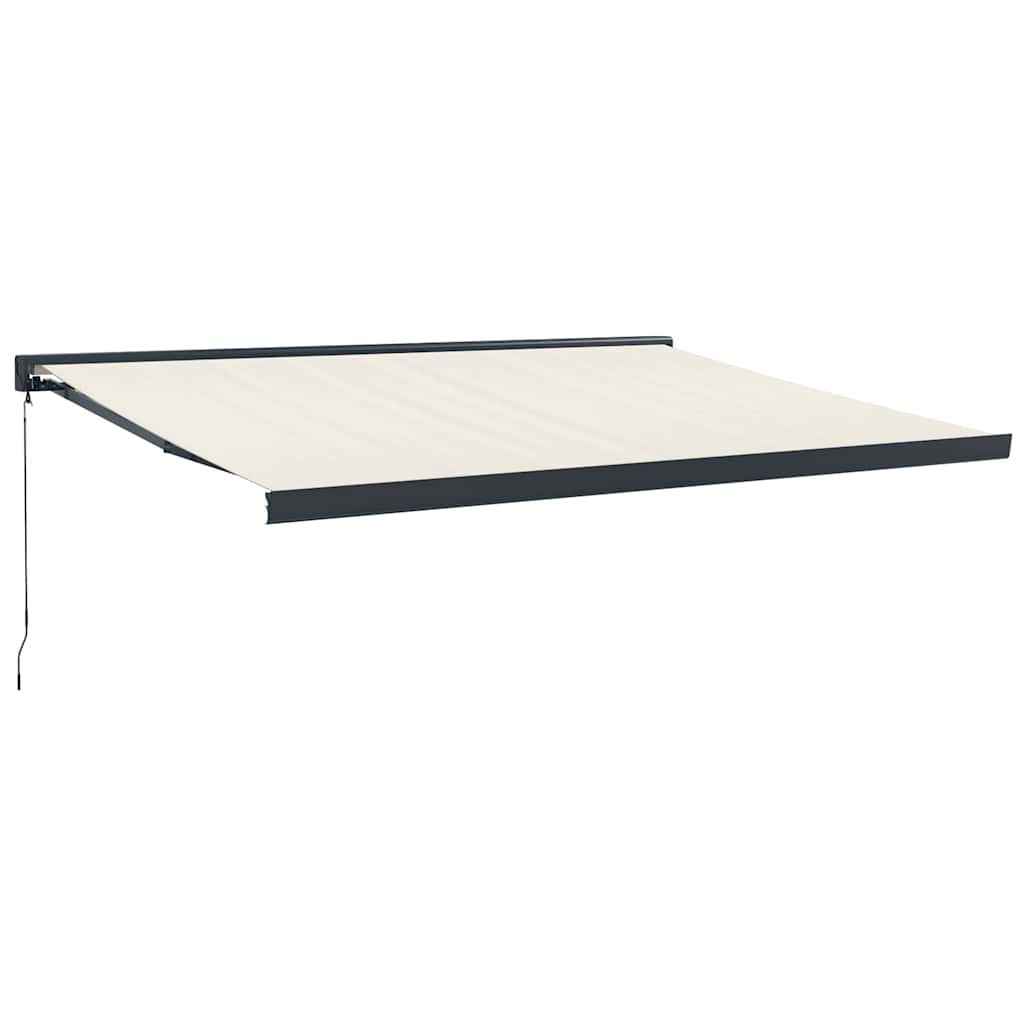 Markise Einziehbar Creme 4,5x3 m Stoff und Aluminium