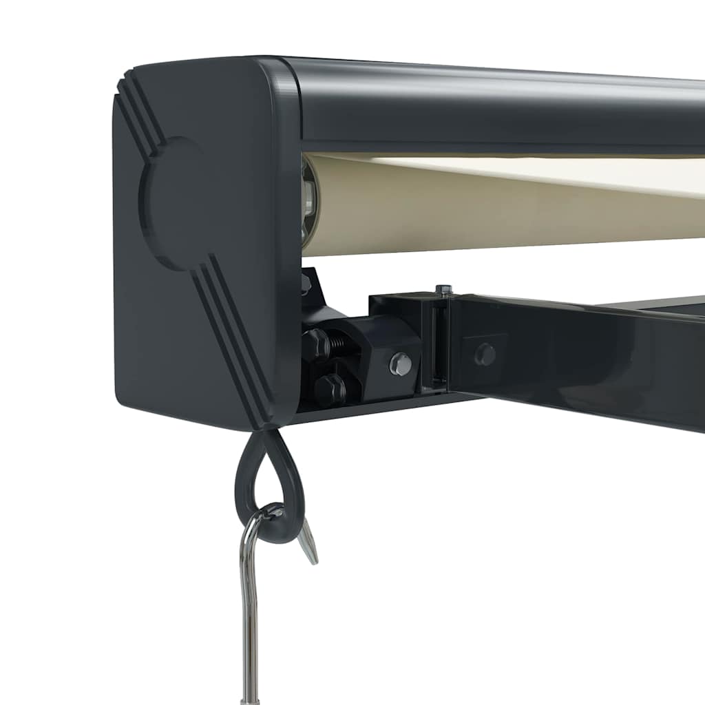 Markise Einziehbar Creme 4,5x3 m Stoff und Aluminium